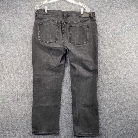 Lauren Jeans Co. Womens Classic Straight Jeans Blac Plus Size 14 Denim 5-Pocket - Picture 5 of 11